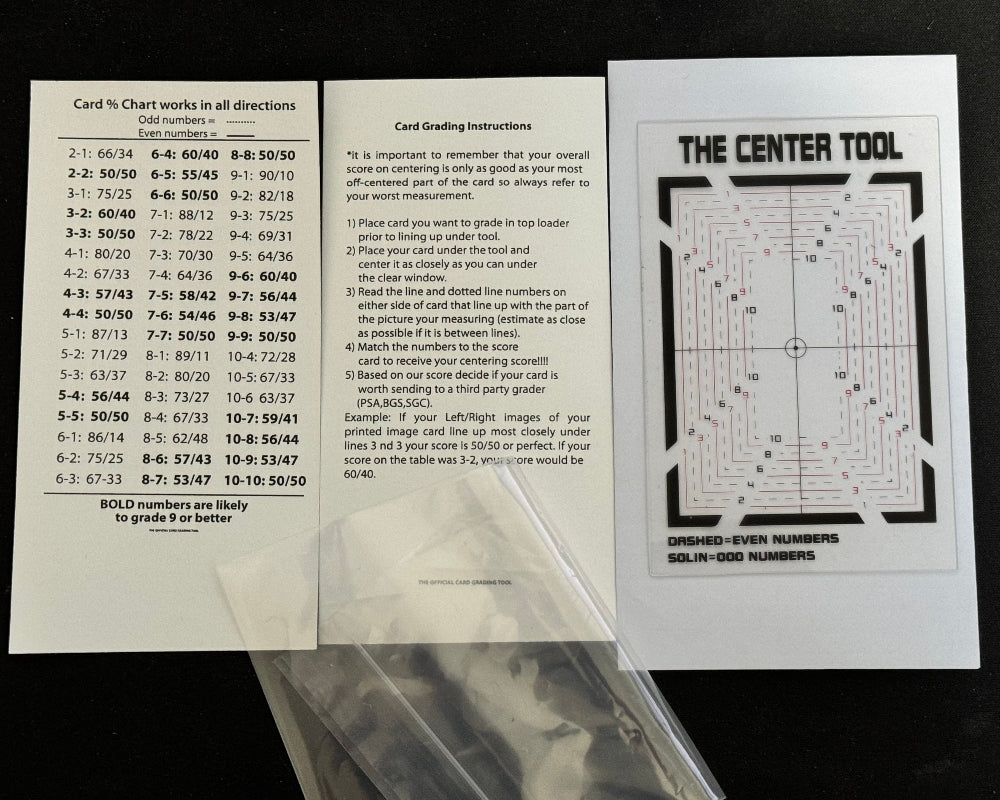 NEW Card Grading / Centering card tool PSA / BGS / TCG Pokémon - Free Cloth!💥